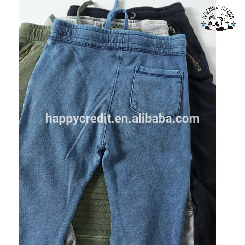 LEZONKIDS - Calças de moletom largas e confortáveis para meninos, calças harem, calças de hip hop pretas para meninos de 2 a 12 anos